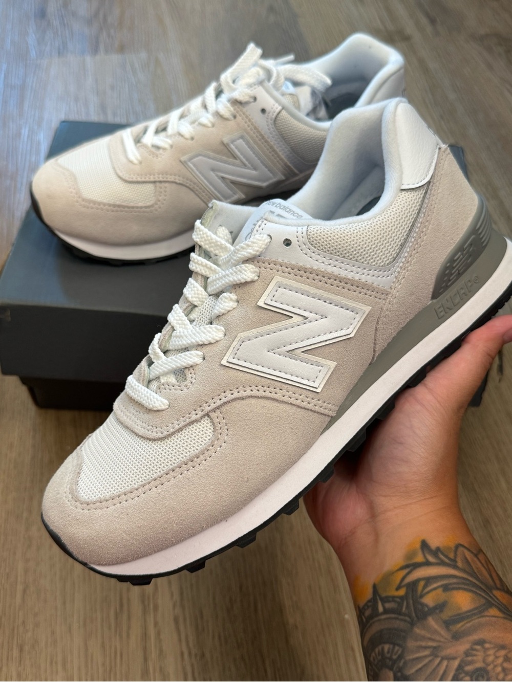 New Balance 574 Core Nimbus Cloud/ White Men’s Size 8 / Women’s 9.5
